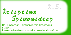 krisztina szimonidesz business card